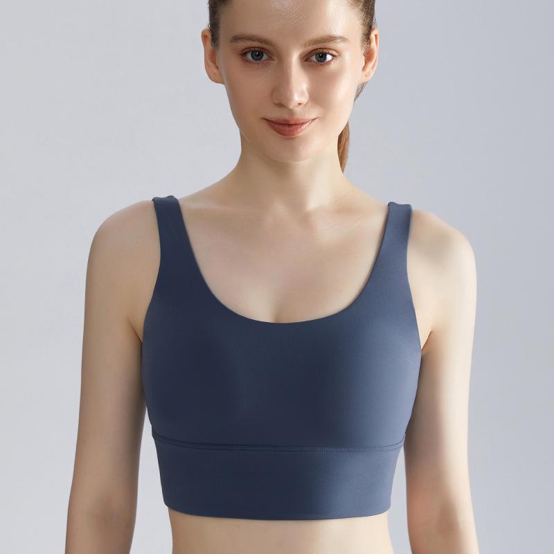 LAHN Высокоинтенсивный Ударопрочный Бюстгальтер для Йоги с Фиксированными Чашками для Красивой Спины и Поддерживающий для Фитнеса и Бега