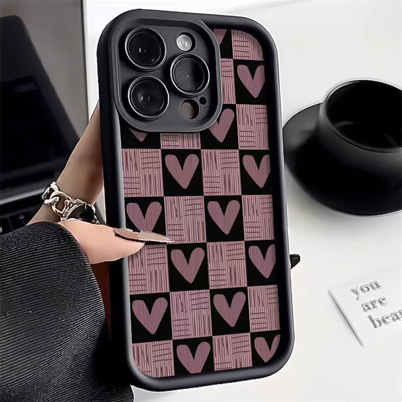 Простая фиолетовая клетка для чехла на телефон iphone16pro apple 15/14/13 promax новый 12x11
