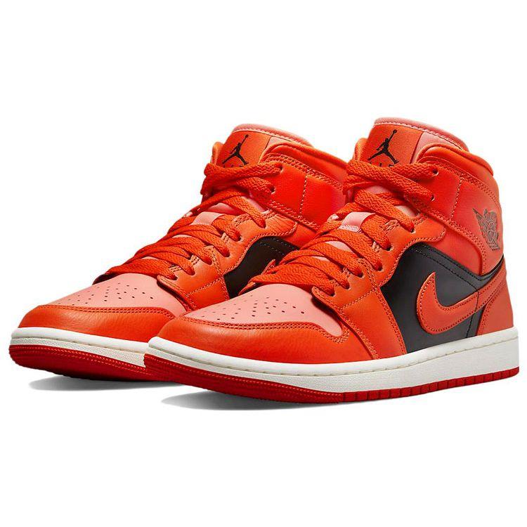 Air Jordan 1 Mid SE Rush Оранжевые женские кроссовки Crimson-Bliss DM3381-600