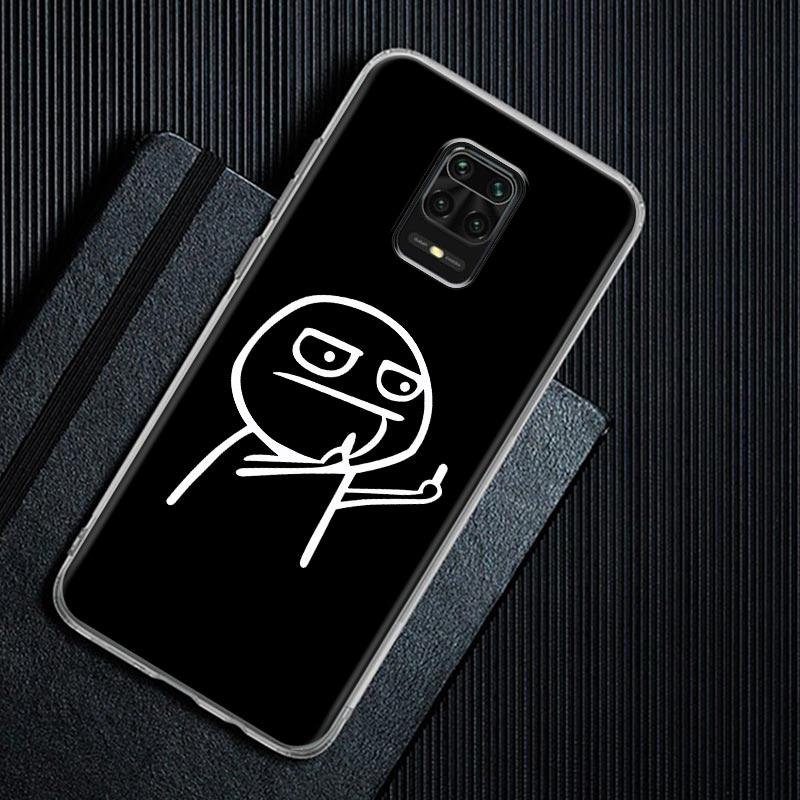 Чехол для телефона с забавным человеком, средним пальцем Fucek для Xiaomi Redmi Note 9s 8 11 7 9 10 Pro 10s 11s, прозрачный чехол Red mi Note 8Pro K40