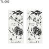 2 листа перо розы письмо бабочка временная татуировка рука боди-арт наклейка