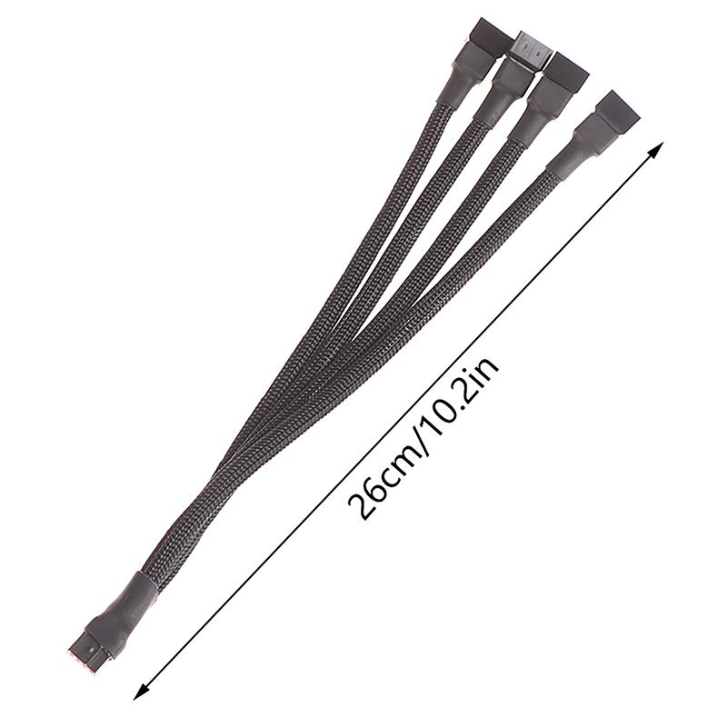 1 шт., кабель-разветвитель для вентилятора, 4-контактный кабель-адаптер 1 к 1 2 3 4, разветвитель для вентилятора процессора компьютера, удлинитель для вентилятора ПК, кабель питания, аксессуары