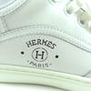 Отличные кроссовки HERMES с логотипом на шнуровке из белой кожи Женские 35.5 Б/У
