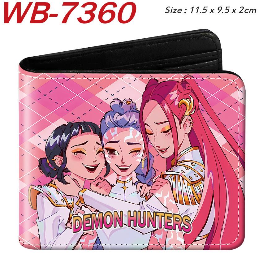 K-Pop Demon Hunters Wallet PU Leather Bifold Short Anime Purse for Women Girls