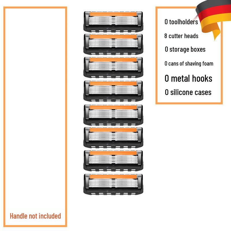 Ультратонкая бритва с пятью лезвиями оранжевого цвета, моющейся поворотной головкой и защитой от царапин