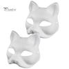 2/3/5/6/10/12/20 Pcs DIY Masques Cat Face Solid Color DIY Hand-Painted Carnival Party Ball Masquerade Halloween Costume Animal Shape Face Cushion