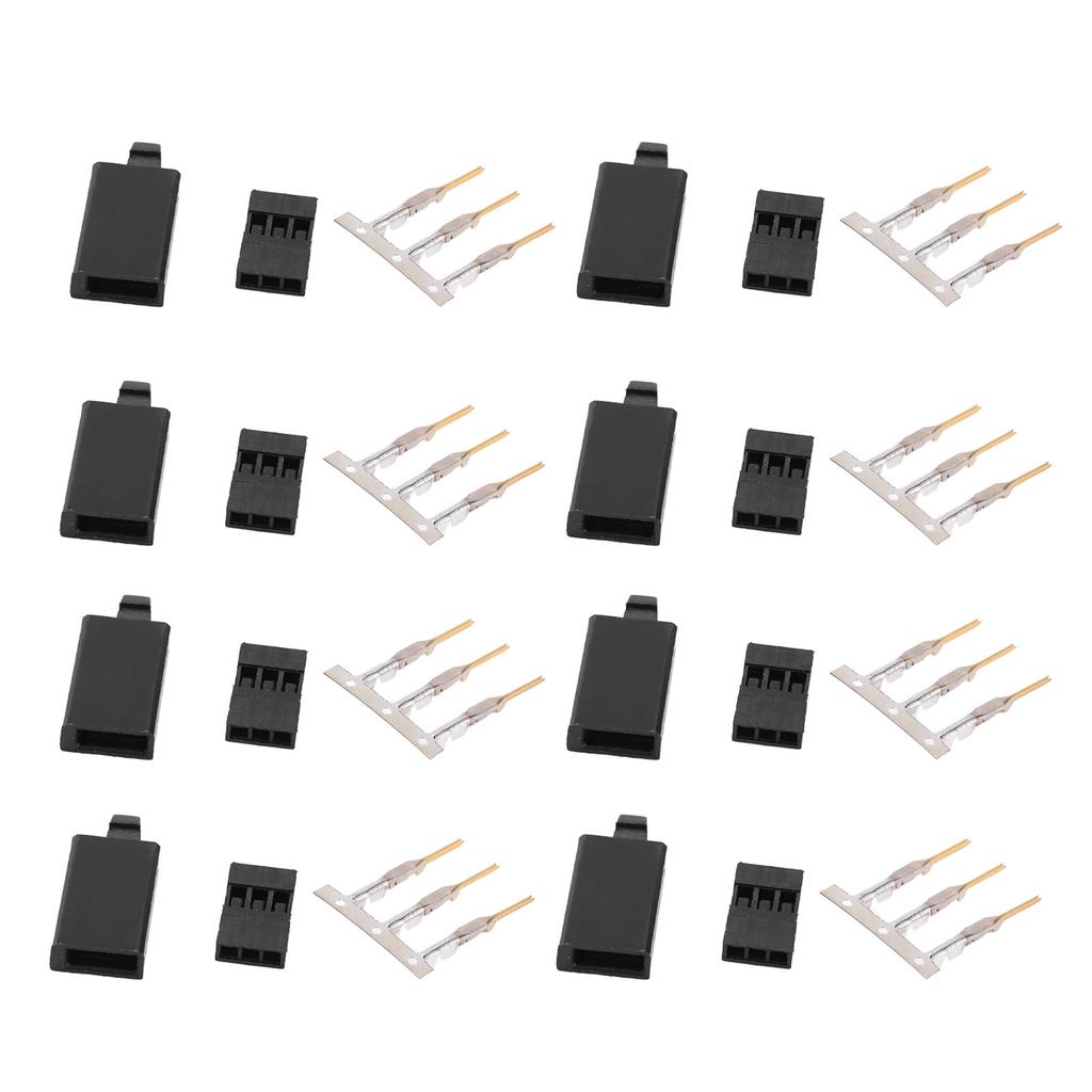 100Set RC Servo Connector Kit 3 Pin Housing JST Connector Header 11.041 with Hook For Model Airplane
