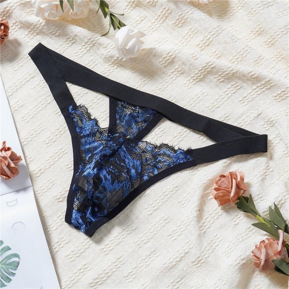 Low Waist Mesh Sheer Panties Underwear T-back Briefs Men Thin Men's Lace Thong Lingerie Lover Gift