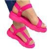 Fashion Plus Size Women Shoes 2022 Summer New Ladies Fashion Sandals Rainbow Color Velcro Flat Ladies Sandals