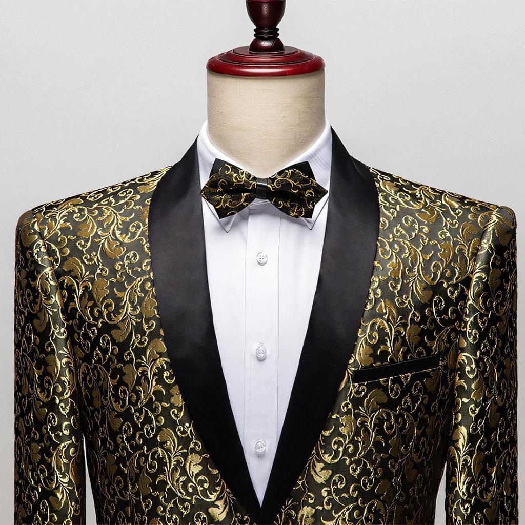 Мужские пиджаки жаккардовый костюм многоцветный тонкий выпускной свадебный сценический костюм