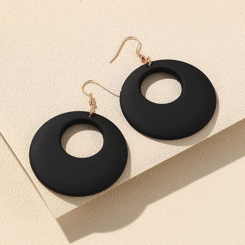Новые модные большие серьги-подвески из акриловой смолы для женщин, длинные геометрические круглые серьги-подвески для девочек, корейские ювелирные изделия для путешествий