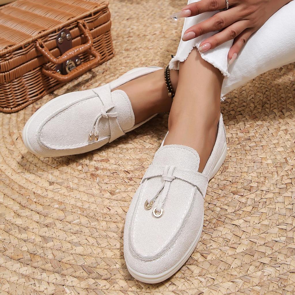 New Loafer Shoes Women Soft Leather Retro Step On Thick Sole Flat Bottom Comfortable Single Designer Shoes Mary Jane Shoes