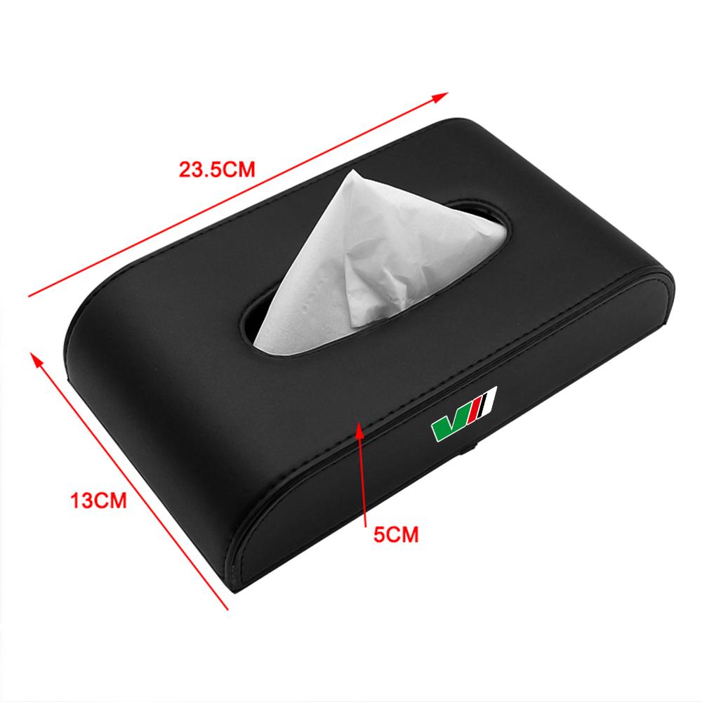 OBDI6 1PC PU Leather Tissue Box Car Tissue Box Interior Storage Box For Skoda Kodiaq Octavia 2 3 Yeti Karoq Rapid Fabia S A5 Kamiq VII