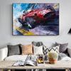 Graffiti Racing Car Driver Canvas Paintings Wall Art Posters Abstract Living Room Art Pictures Decor