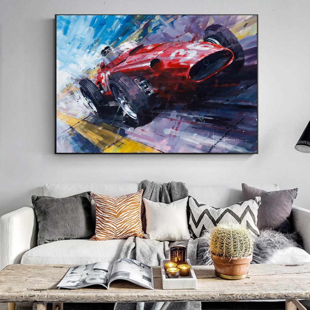 Graffiti Racing Car Driver Canvas Paintings Wall Art Posters Abstract Living Room Art Pictures Decor