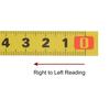 uxcell Carbon Steel Adhesive Tape Measure, Yellow, Straight Track Tape, Flat Ruler, 400cm Metric, Right To Left Reading
