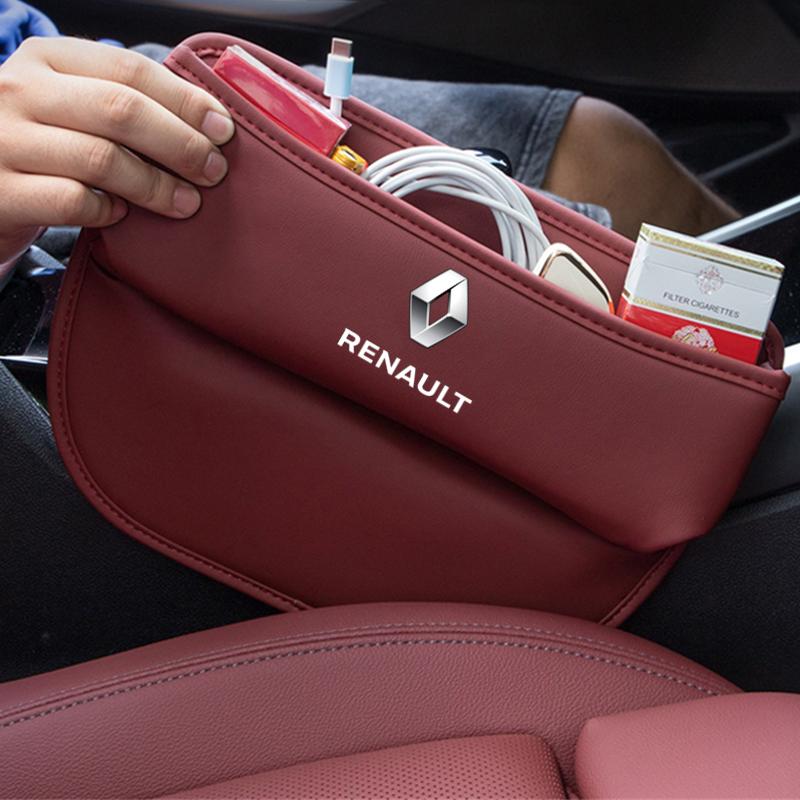 For Renault 2026 New Hub Caps Auto Seat Gap Storage Box Leather Car Seat Organizer Holder For Renault Grand Scenic 4 XMOD Megane