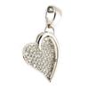 Les Trésors De Lily [B9827] - Серебряный кулон «Love Diamonds» серебристо-белый (родиевое покрытие) - 19x21 мм