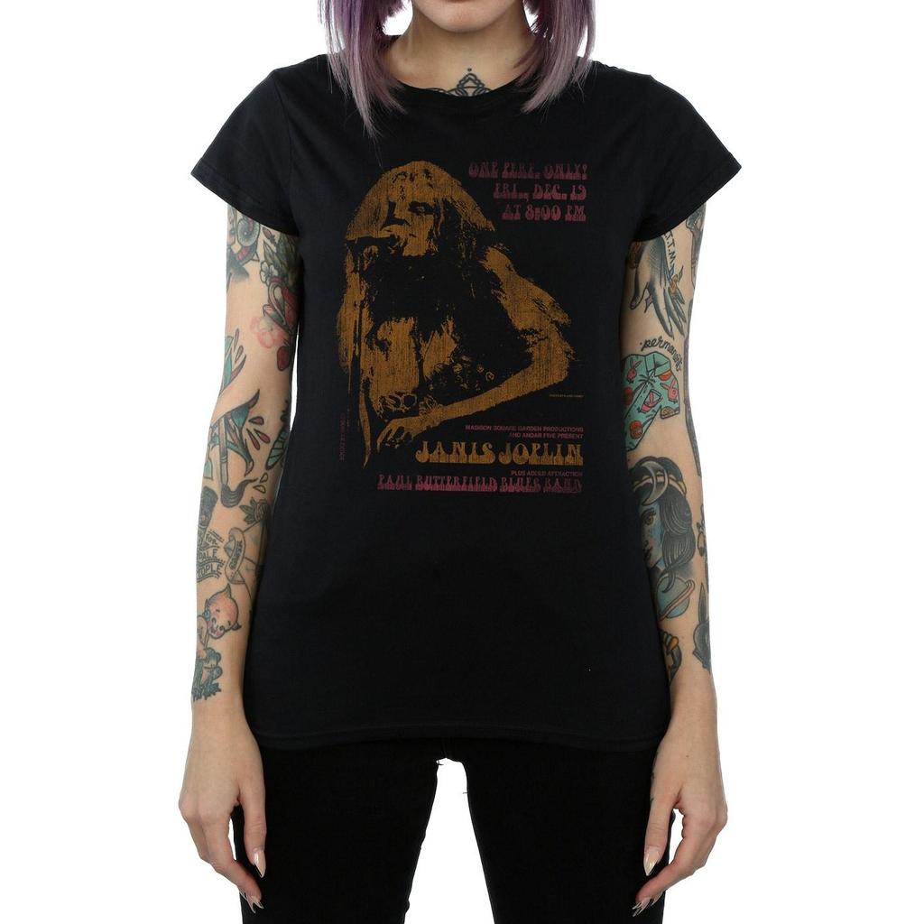 Janis Joplin Womens/Ladies Madison Square Garden Cotton T-Shirt
