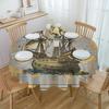 Vintage Routes Sailboats Anchors Round Tablecloth Waterproof Table Cover For Wedding Party Decoration Dining Table Cover