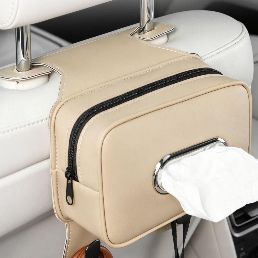 Durable Car Tissue Box Easy Install Tissue Holder Car Accessories Paper Towel Organizer Seat Back