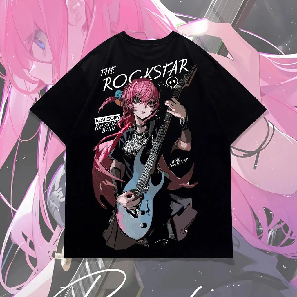 Bocchi the Rock Anime Fans TShirt Suitable for All Seasons Fashionable and Versatile Full Sizes Women And Unisex Tshirts
