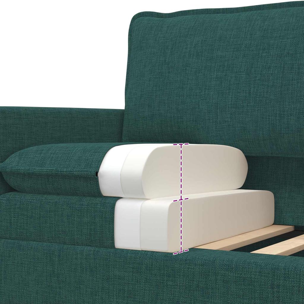 Sofa Dark Green 76 x 81 x 87.5 cm Fabric