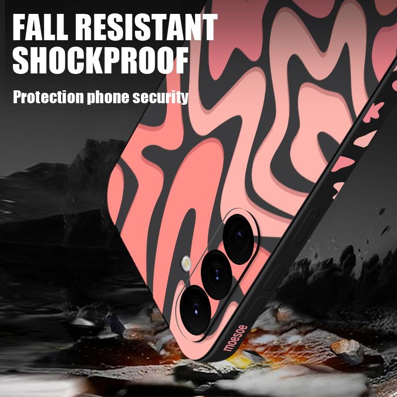 Для Samsung S24 S23 Ultra S22 S21 FE A54 A54 A52 A34 A14 A53 A71 A51 A72 Мягкий противоударный чехол из ТПУ для телефона Модный чехол в полоску с узором