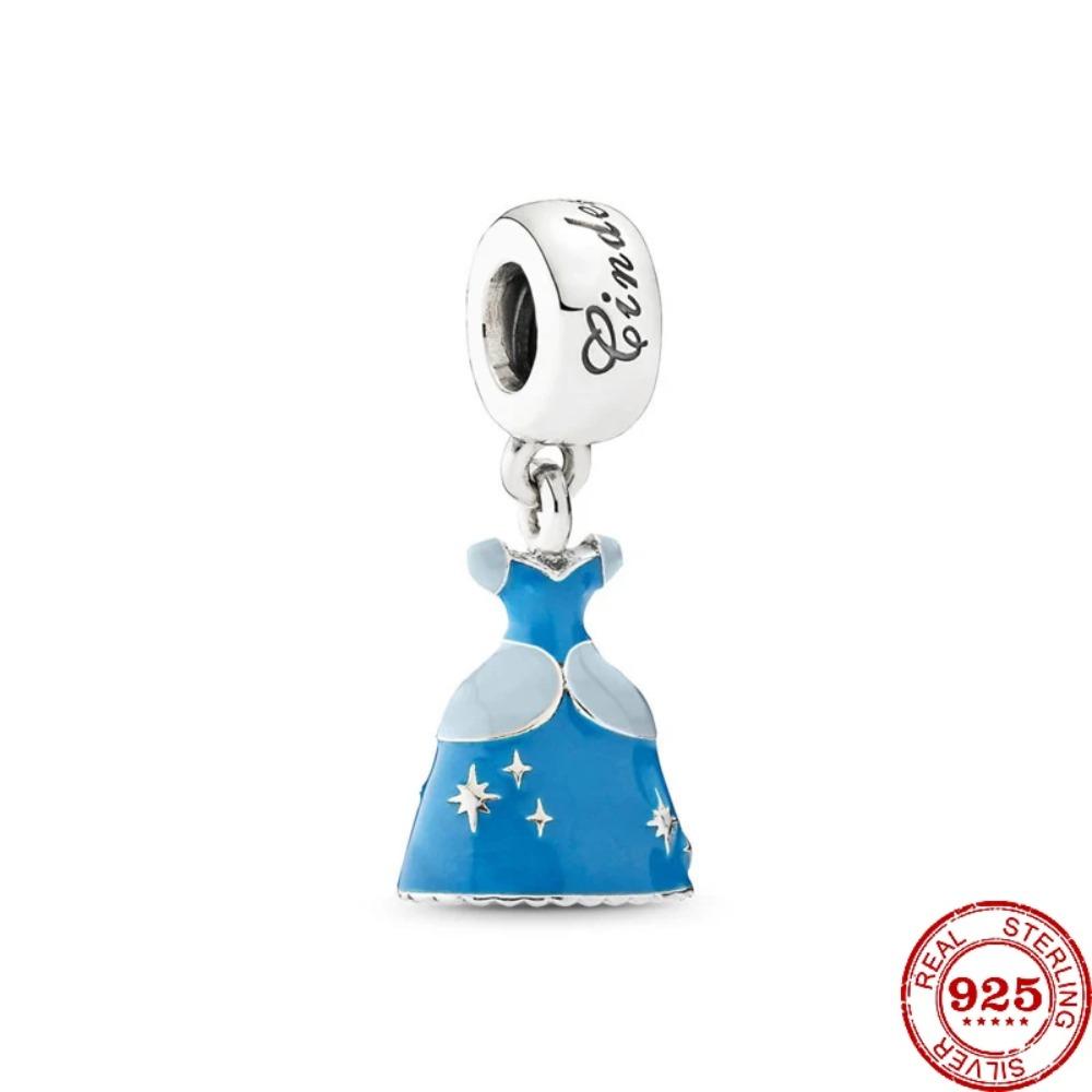 Серебро 925 пробы Подвеска-шарм "Принцесса" Подходит для Браслетов DIY Женские Украшения Изысканные