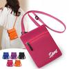 Fashion Multifuctional Square Shoulder Bag Zipper Sports Mobile Phone Pouch Casual Candy Color Coin Pouch Traveling