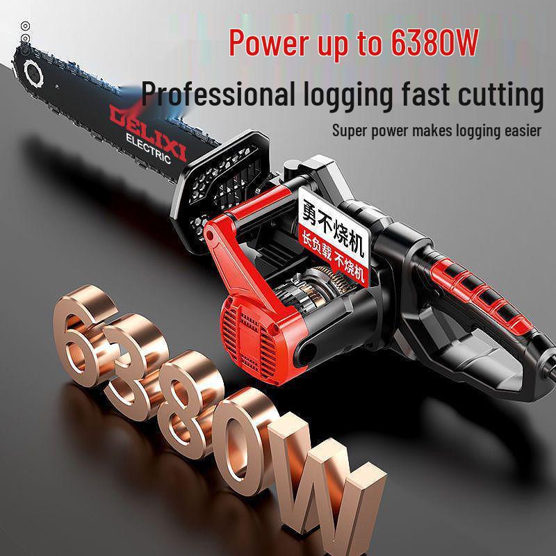 High-Power Handheld Electric Chainsaw for Home and Woodworking - Portable and Multifunctional with Free Shipping