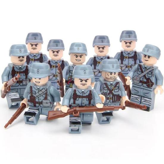 10 шт. фигурка солдата с 10 стрелком оружие аксессуары блок мелкие частицы строительная игрушка солдат модель настольный песок