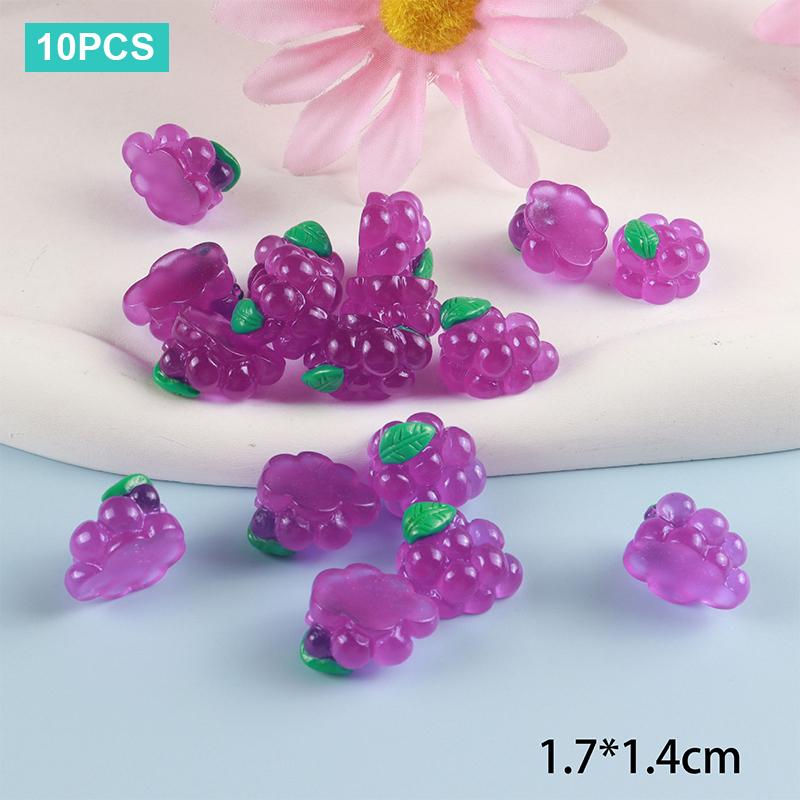 10 шт. мультяшные кавайные светящиеся мини-фигурки с имитацией фруктов настольные маленькие украшения креативные украшения своими руками аксессуары подарки