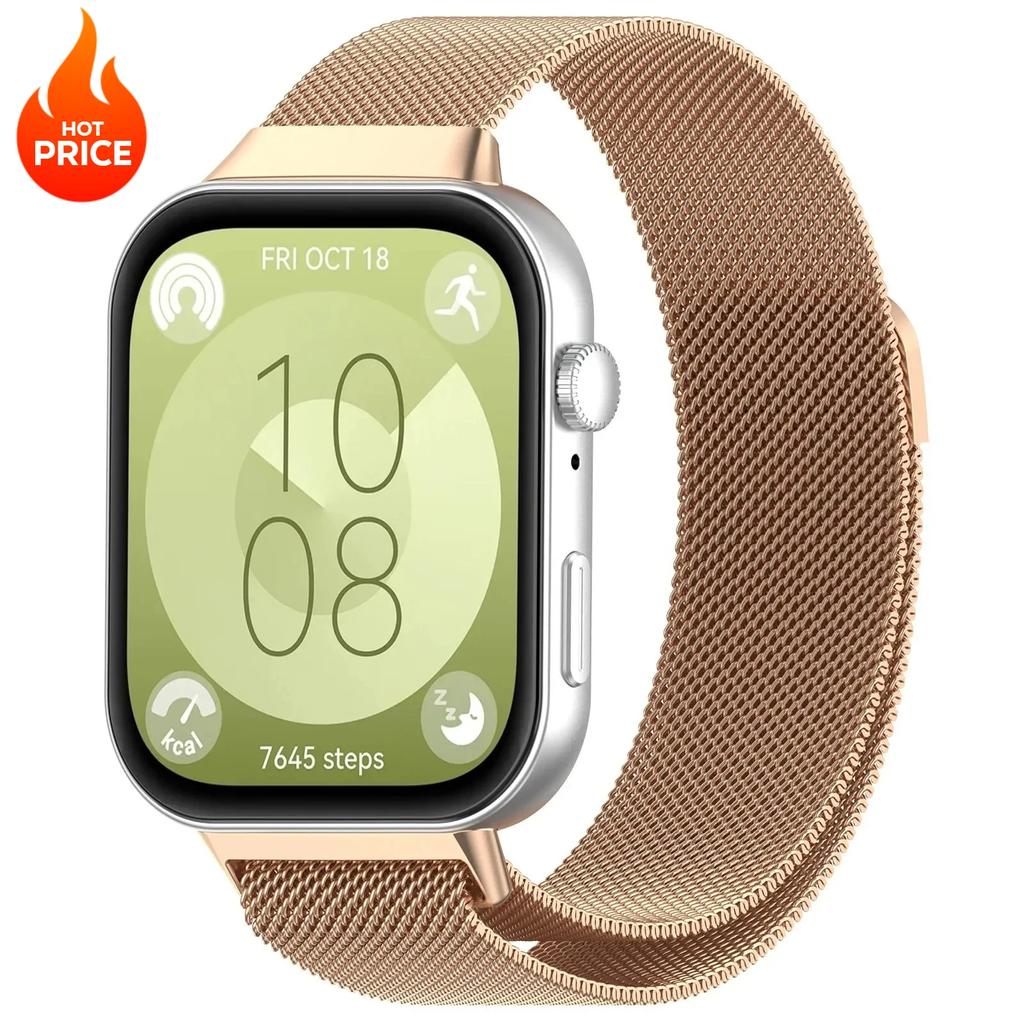 Новый магнитный миланский ремешок для Huawei Watch Fit 4/3 Браслет из нержавеющей стали для Huawei Watch Fit 4Pro Аксессуары для браслета