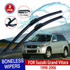 Для Suzuki Grand Vitara 1998-2006 автомобильный стеклоочиститель U-образный мягкий резиновый бескаркасный без кронштейна автомобильные дворники 19"+19"