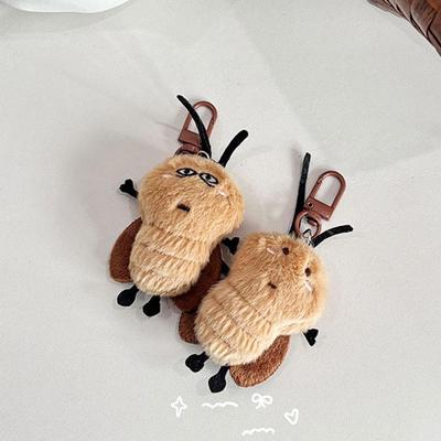 Забавный плюшевый брелок в виде таракана, милый кулон-кукла для рюкзаков, сумок, креативная плюшевая игрушка, подвесное украшение для девочек и мальчиков