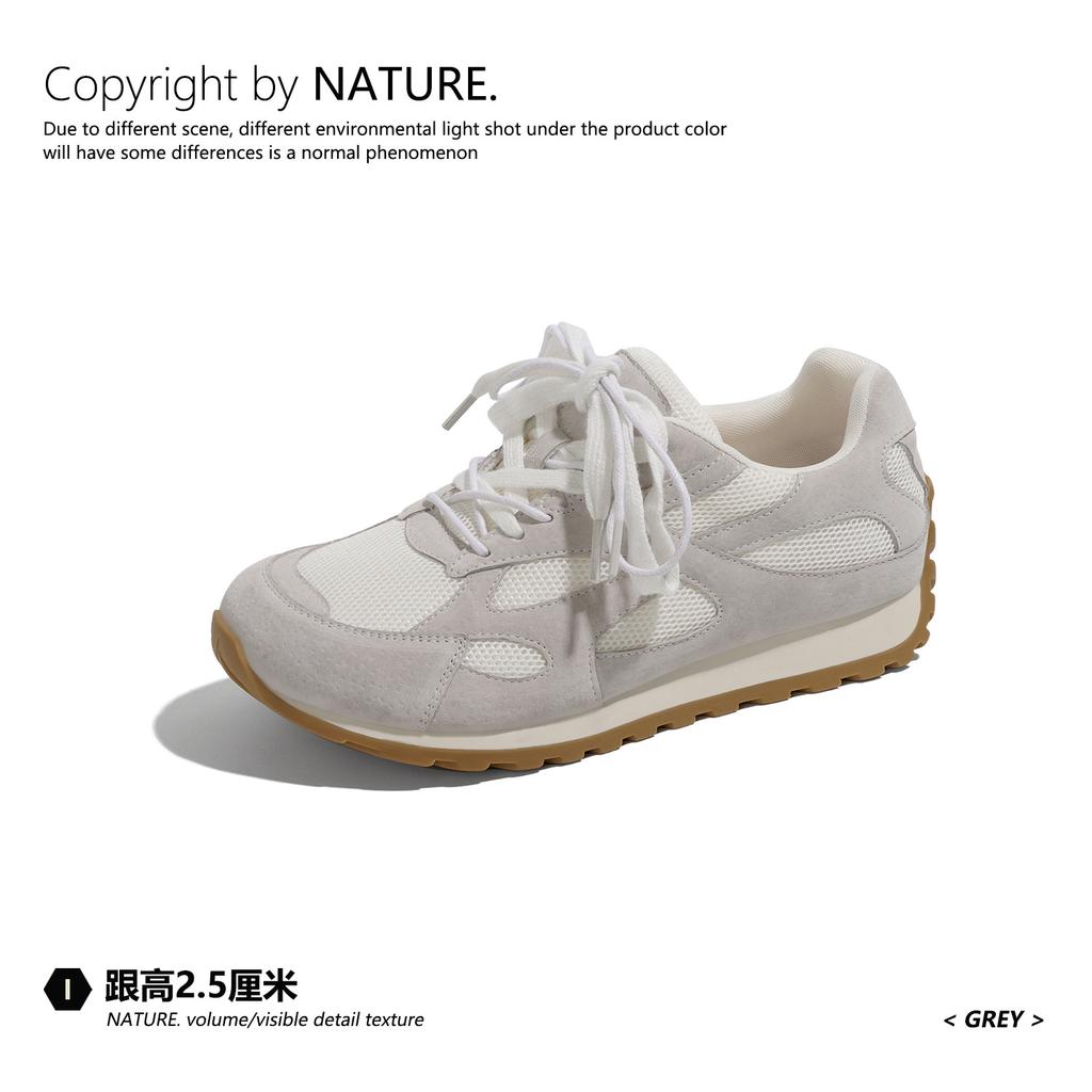 Кожаные кроссовки Форрест Гамп на шнуровке, спортивная и повседневная обувь на плоской подошве, новинка весны 2025 года, ретро, сетчатые, дышащие, женские кроссовки