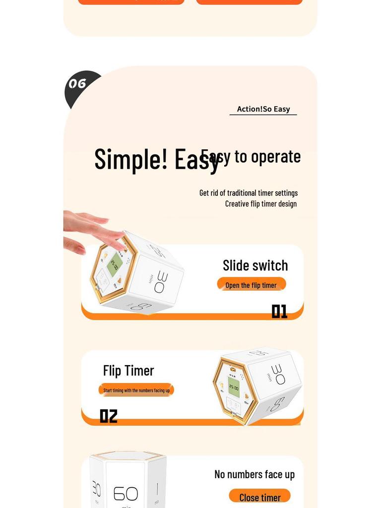 Multifunctional Student Self-Discipline Flip Timer