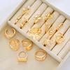 Винтажный набор колец в стиле панк с цветами и морскими звездами для женщин и мужчин, металлический, элегантный, многослойный, роскошный, толстый, кольцо на фалангу, повседневные украшения 2026
