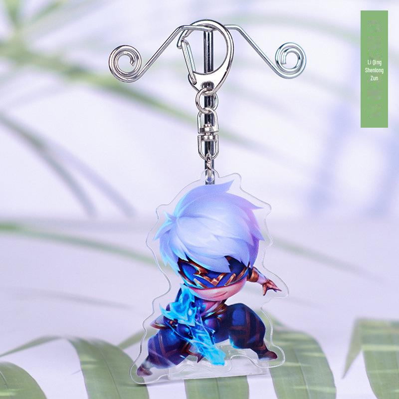 Аниме акриловый двухслойный сэндвич-подвесной брелок - Lualu Blind Monk Yasuo Comic Exhibition Accessories