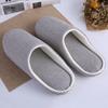 Осень и зима Японский стиль домашние комнатные мягкая подошва нескользящие бесшумные мужские и женские хлопковые тапочки бесшумные для послеродового периода напольные домашние тапочки