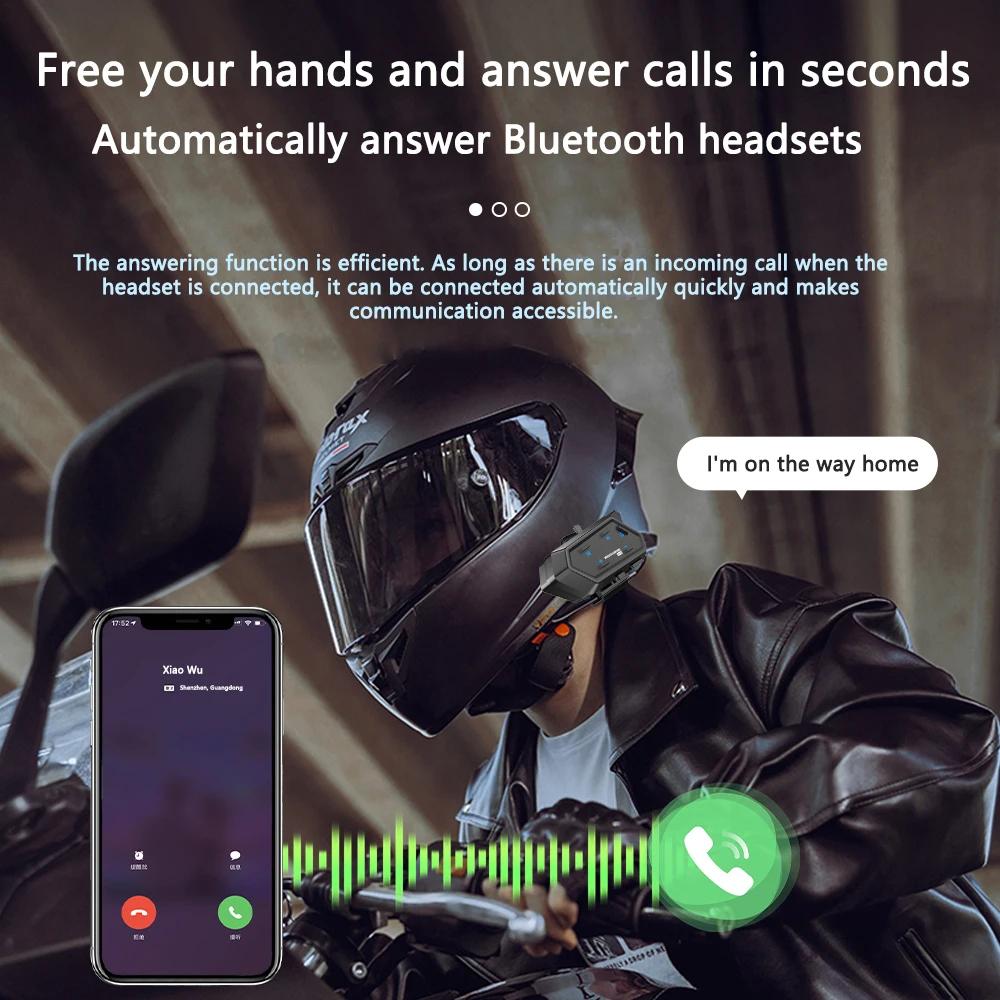 Беспроводная мотошлемная гарнитура C63 Bluetooth 5.4 Водонепроницаемые наушники Громкая связь Водонепроницаемые наушники с шумоподавлением