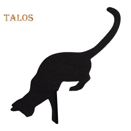 Металлическая накладка на дверь в виде кота, двусторонняя, декор на Хэллоуин, Рождество, кошечка, угловая рамка, настенный знак, винтажное жуткое украшение