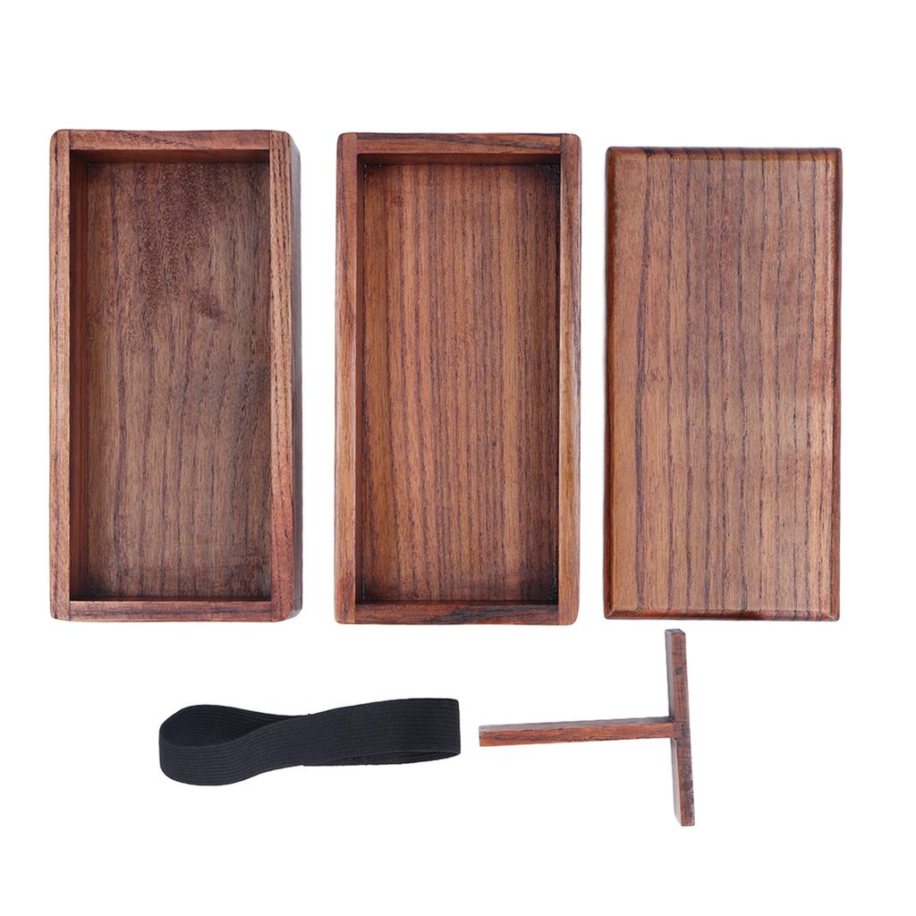 Прямоугольный штабелируемый 2-слойный ланч-бокс из натурального дерева Bento Box Sushi Food Container Kitchen