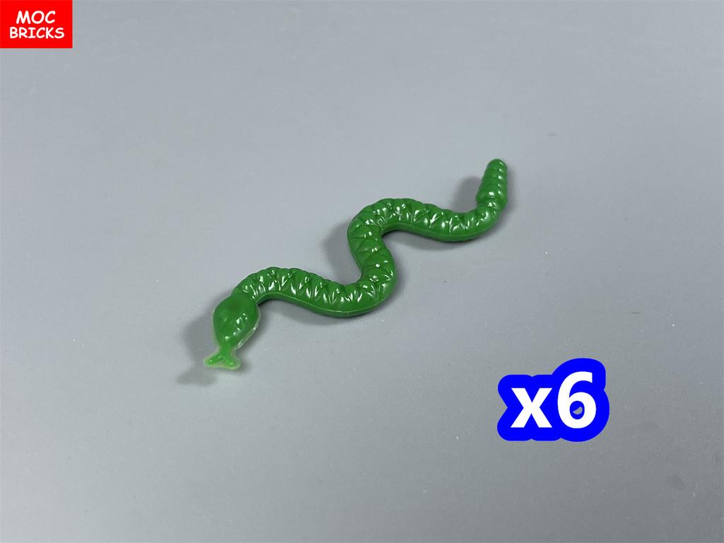 MOC Кубики Приключение в Дикой Природе Сцена Выживания Змея Животные Еда Лес Джунгли Аксессуары Строительные Блоки Друг Игрушки Подарки