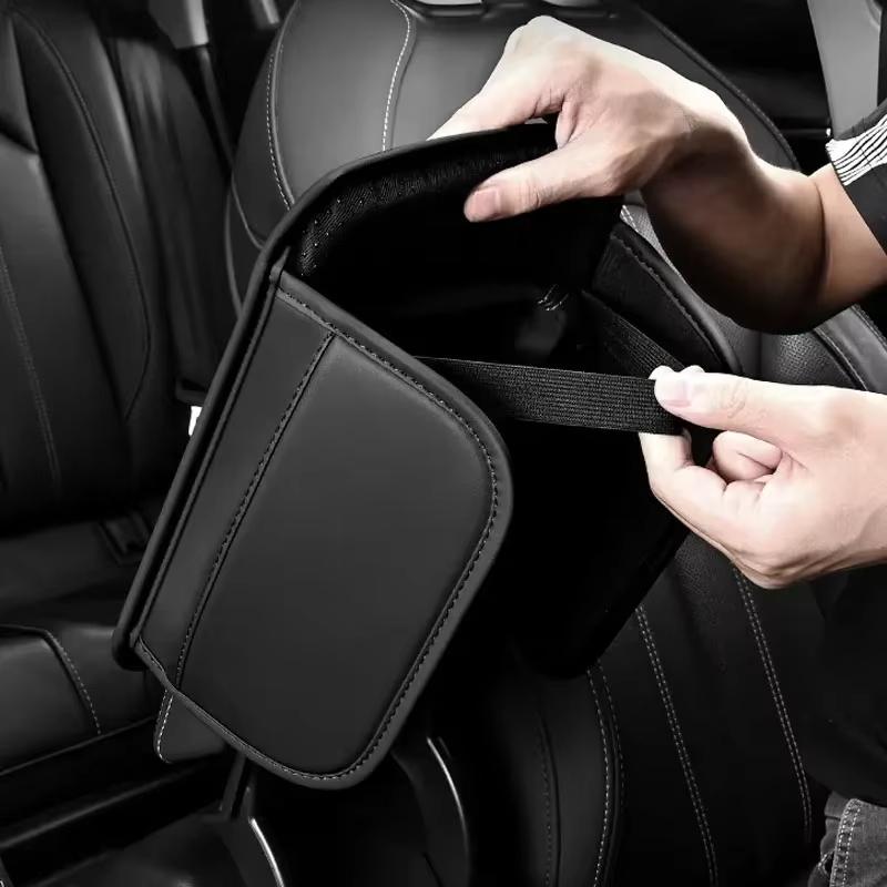Утолщенная версия защитного чехла для центральной консоли автомобиля, кожаный улучшенный подлокотник, подушка, коврик для подлокотника с боковым карманом для хранения вещей