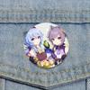 32/44/58mm Genshin Impact Badges Cute Game Anime Lapel Pins 32/44/58mm Round Broochs for Backpack Clothes Accessories Fan Jewelry Gifts