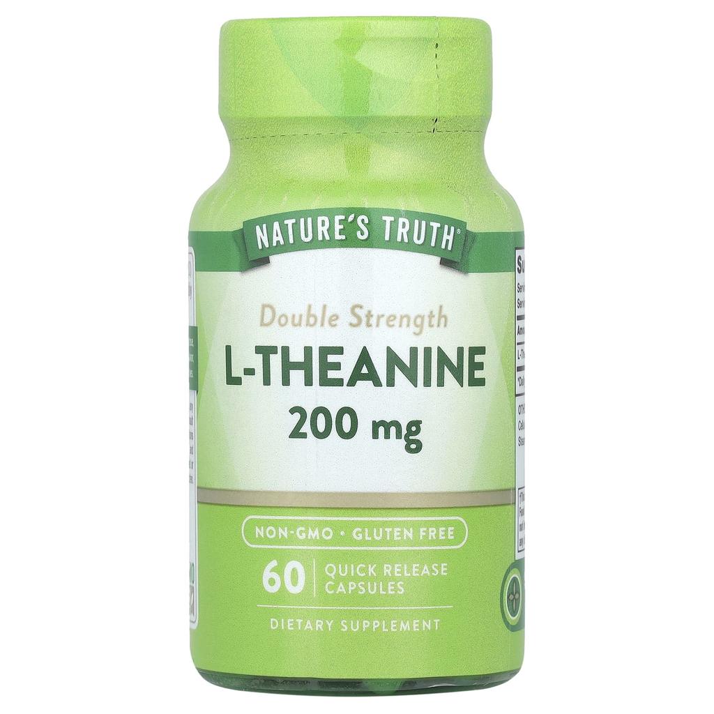 Nature's Truth Double Strength L-Theanine, 200 Mg, 60 Rapid Release Capsules