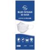 Mask Nonwoven Fabric Made In Japan 3D 3D BLUE OCEAN 3D Mask BLUE White 50 Pieces Pieces X 10 (5 Bags)