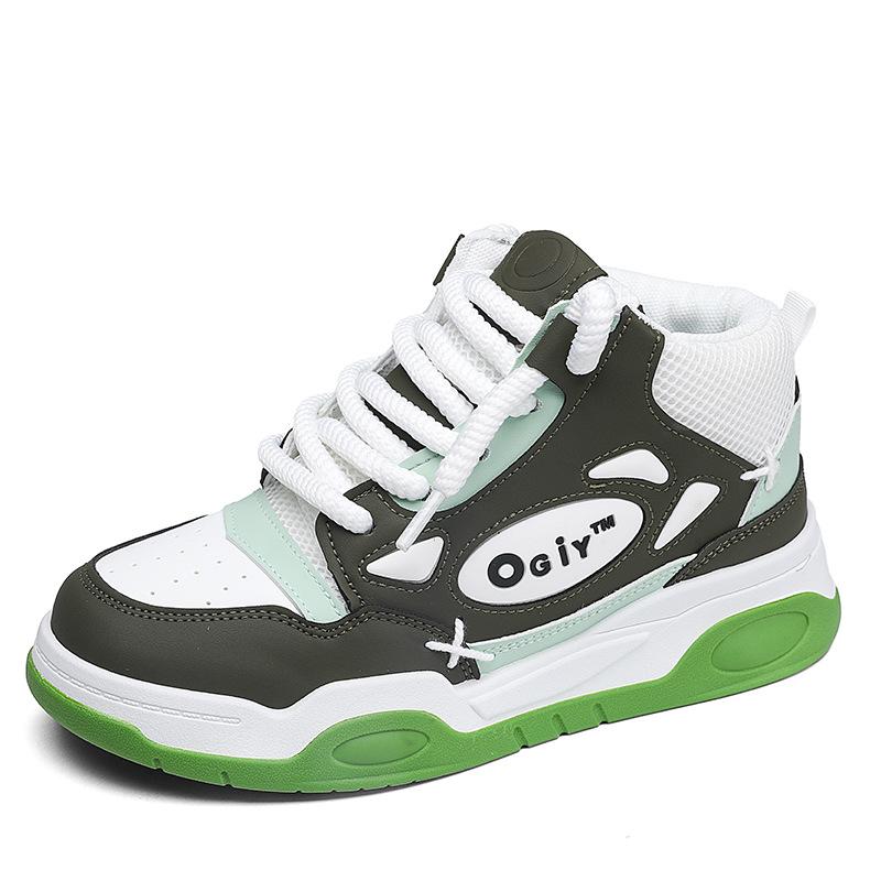 New Winter Platform Skateboarding Shoes Man Fashion High Top Casual Leather Sneakers Men Streetwear Blue Men's Skateboard Shoes